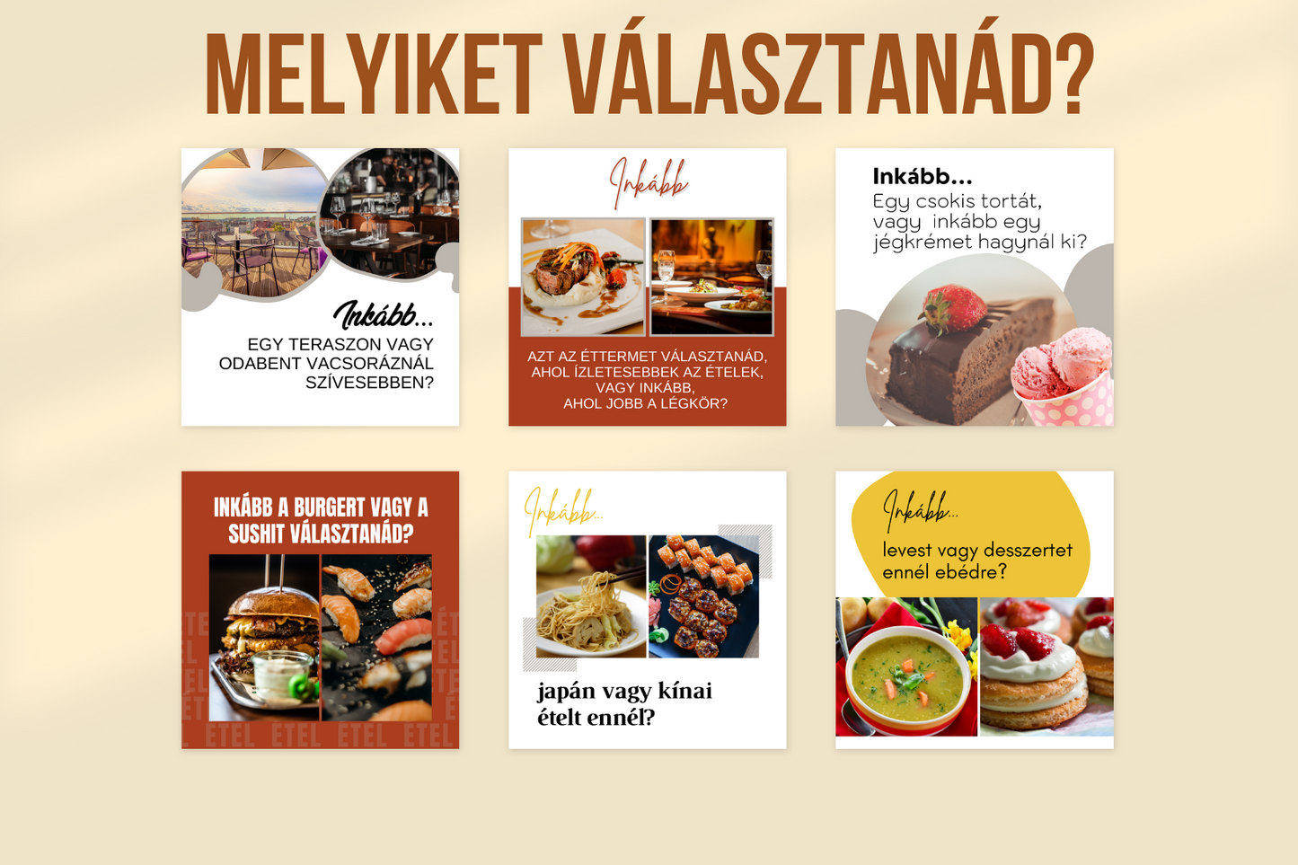 300 poszt Éttermeknek