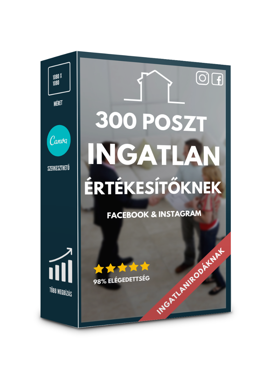 300 Prémium Ingatlanos Poszt Csomag