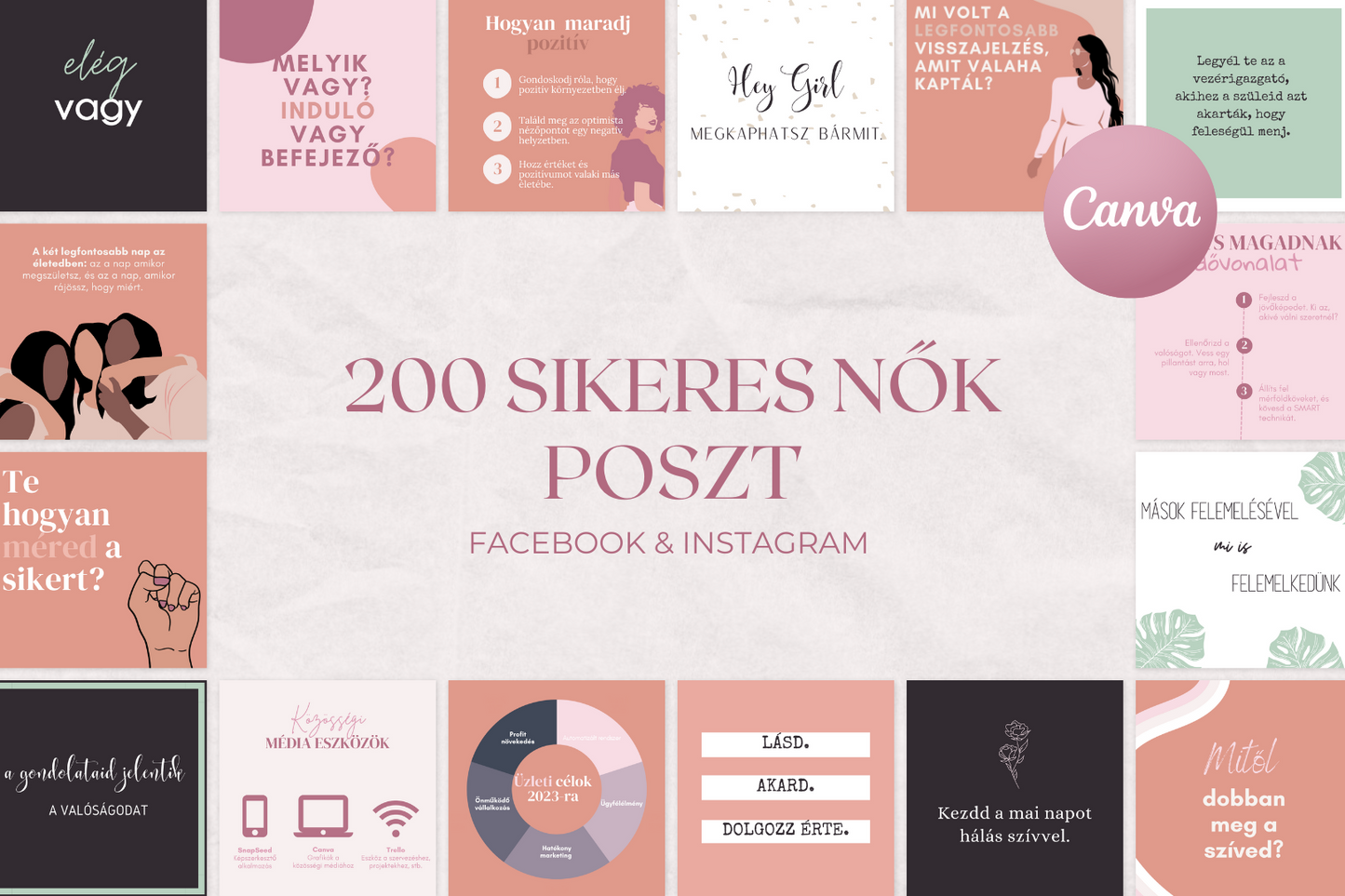 200 Sikeres Nők Poszt Csomag
