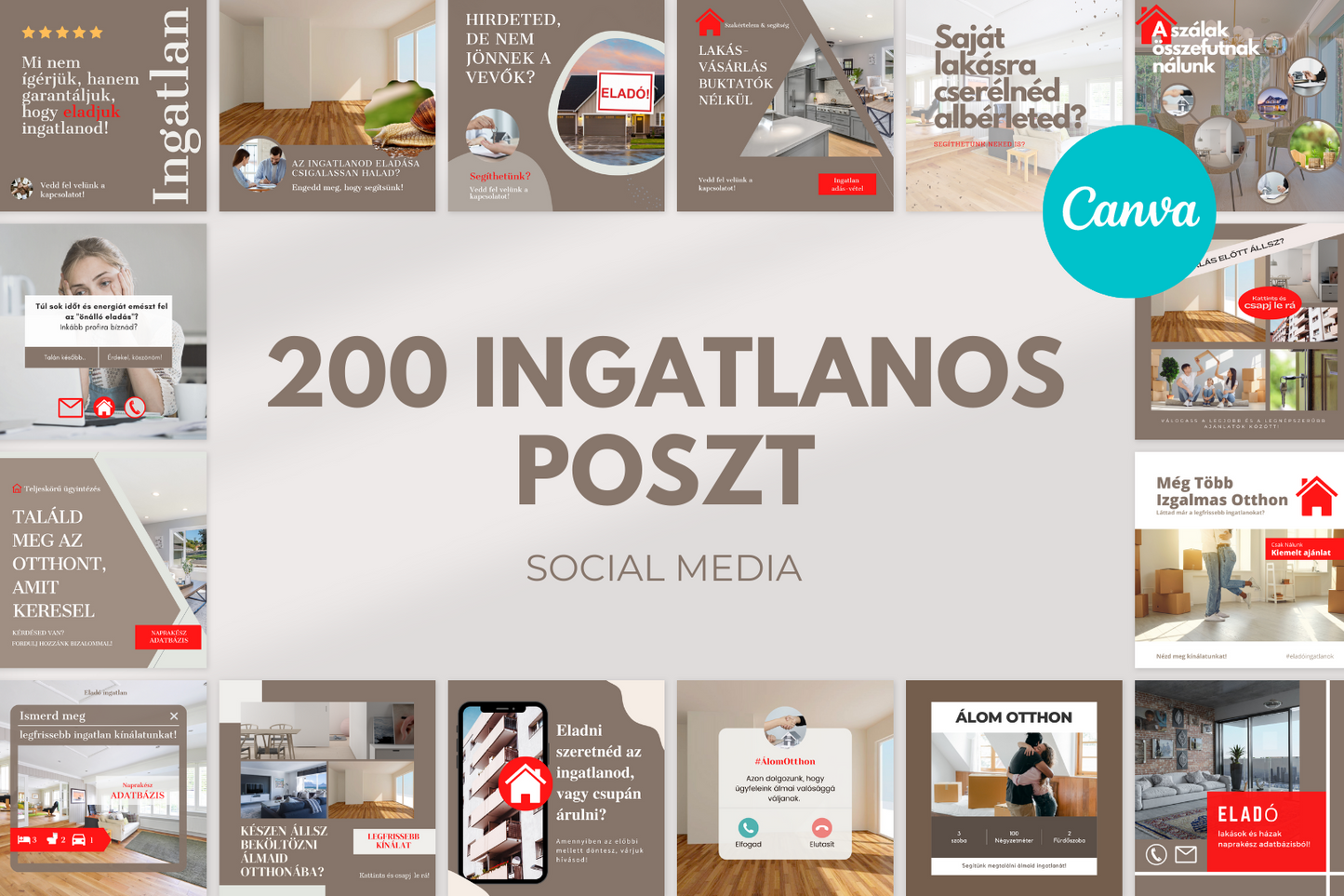 200 Ingatlanos poszt